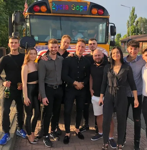 Warsaw STRIP SCHOOL PARTY BUS